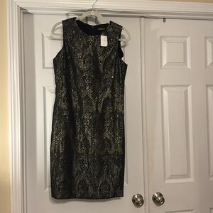 Metallic sheath dress. Great for New Year's Eve